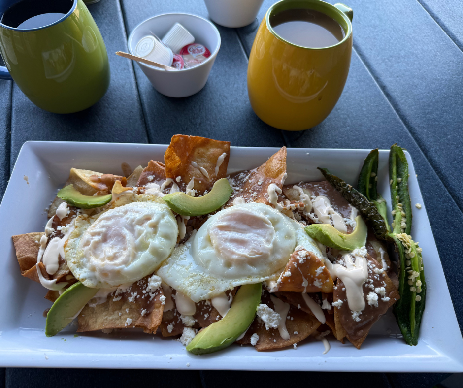 Breakfast with nachos